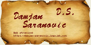 Damjan Šaranović vizit kartica
